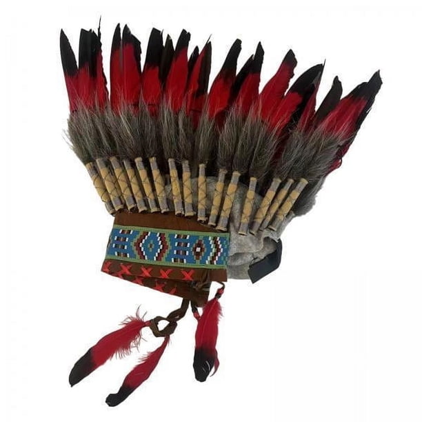 Tocado indio,Sombrero indio Tocado de plumas artificiales,Tocado de plumas para escenario Disfraces Fiesta Cosplay,Graduación Diadema Festival Disfraz,Sombreros Adultos Niños Banda