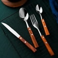 thumbnail image 4 of GHSDFBB Portable Utensils Set with Case 18/8 Stainless Steel Silverware Set Reusable Utensils Set for Lunch Box Ideal for Travel Camping 4 Pcs Set, 4 of 6