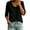 Black, variant on Womens Tops Short Sleeve V Neck Dolman Tops with Side Shirring Loose Fit Shirts Spring, Summer, Autumn Fashion (M-3XL)