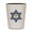 White/Black, variant on CafePress - Star Of David With Cross - White Shot Glass, Unique and Funny Shot Glass