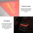 thumbnail image 5 of Hommpa Modern Bedside Table High Gloss Front 2 Drawers Nightstand Cabinet with LED for Bedroom White, 5 of 11