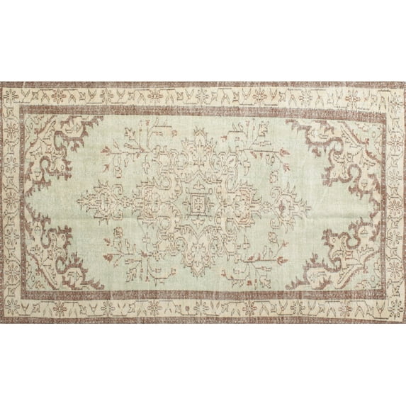 Ahgly Company Machine Washable Indoor Rectangle Traditional Camel Brown Area Rugs, 2' x 4'