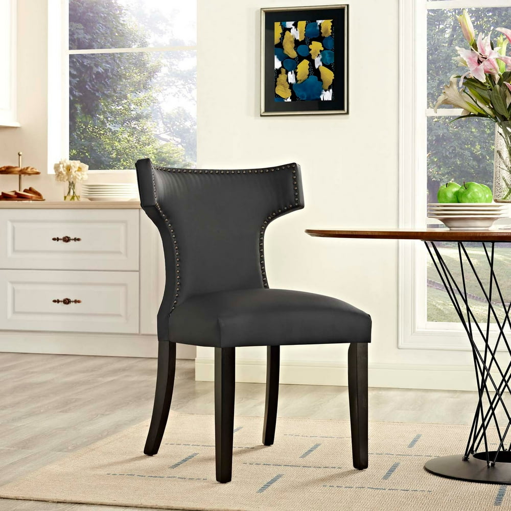 Modway Curve Leatherette Dining Side Chair, Multiple Colors