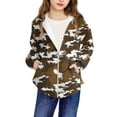 thumbnail image 5 of YUNAFFT Boys Girls Hooded Sweatshirt Camo Print Full-Zip Casual Sporty Design Military Streetwear Urban Style, 5 of 8