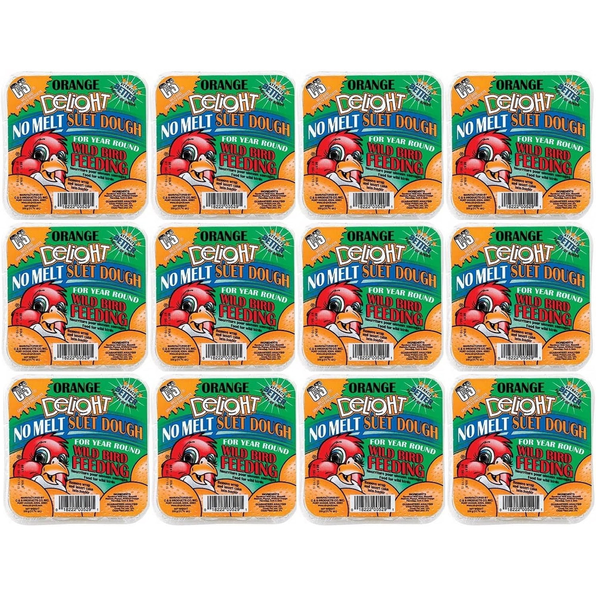 12-pack C & S Products Orange Suet Cake Bird Food - Cake Form - 12 Pack — Residential Use, Standard Application