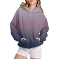 thumbnail image 2 of Cathalem Chandails à Capuche pour Femmes, Chandail en Molleton à Enfiler, Col Ras du Cou, Chandails Confortables, Vêtements Automne Hiver Mode 2024, Violet TG, 2 of 4