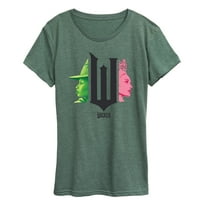 Wicked - Elphaba And Glinda Side Profile - Women's Short Sleeve Graphic T-Shirt
