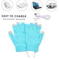 thumbnail image 4 of Guantes Calientes Para Calentar Las Manos Guantes calefactores eléctricos USB Guantes calefactables cómodos Calentador de manos (Azul), 4 of 6