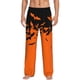 thumbnail image 1 of Balery Halloween With Black Bats Pantalones de pijama para hombre, pijama ultraligero, pantalón de descanso-Small, 1 of 6