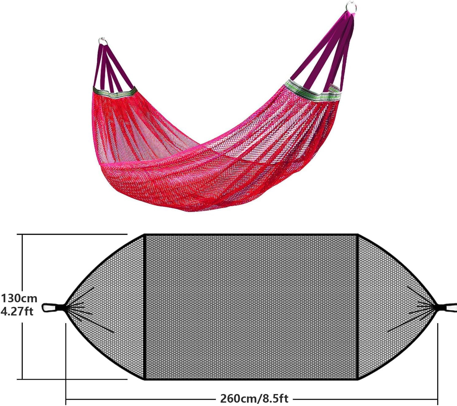 Outdoor Hammock, Super Soft and Breathable Nylon Mesh Hammock(xxw)