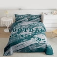 thumbnail image 2 of Manfei Rugby Helmet Full Size Comforter Sets,Football Sport Lover Bedding Comforter Set,Green Gray Bedding Sets For Boys Teens,Microfiber Bedroom Decor Reversible,3 Pieces, 2 of 8