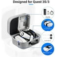 thumbnail image 5 of Large Carrying Case for Meta Quest 3S / Quest 3, Hard Travel Case Compatible with BOBOVR S3 Pro/KIWI Design Battery Head Strap, Quest Controller and Accessory, Portable Travel Bag, Grey, 5 of 7