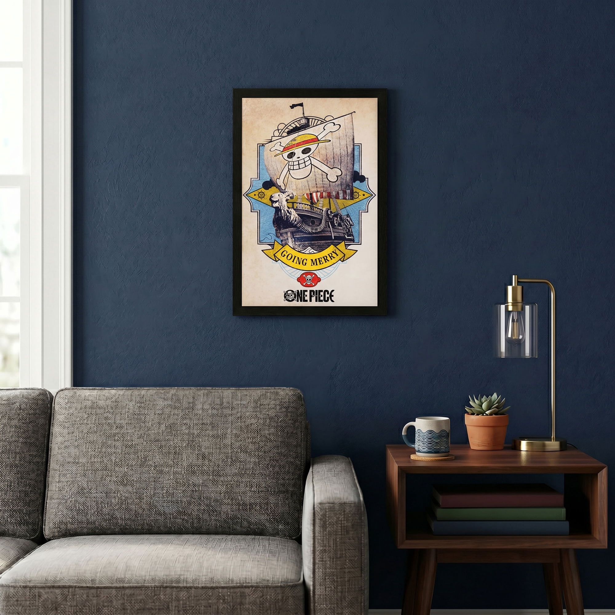 Pyramid America: One Piece Live Action - Going Merry - 11x17 Framed Gel Coated Poster - Series Artwork, Licensed Netflix Wall Decor, Collectible Print