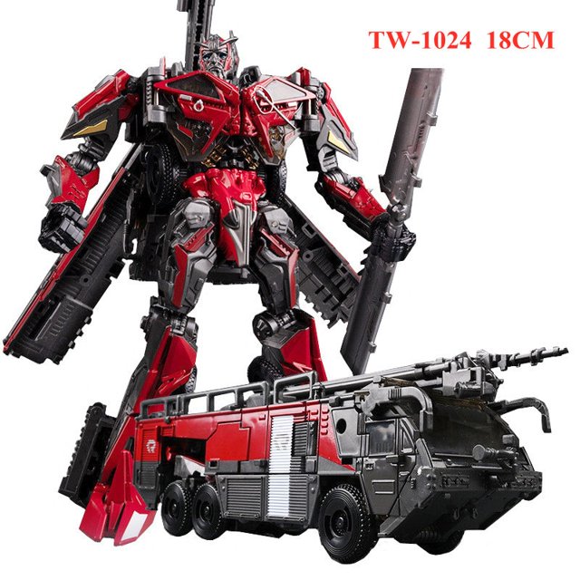 Figuras de acción de TransFormers para niños, juguetes de Anime de transFormación púrpura, G1 SS38, KO Robot Car, película, regalo para niños, TW-1024C, 18CM