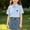 Blue, variant on Girls' White Lace-Trimmed Short Sleeve Shirt, Peter Pan Collar with Embroidered Lace Overlay Blouse, Ideal for Summer Afternoon Tea and Casual Meet-Ups, 3-14 Years White 7-8 Years