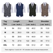 Tweed Slim Fit Suit Vest for Men Formal Herringbone Groom Vest Tailored Collar Business Waistcoat British Western Classic Vests with Pockets