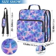thumbnail image 2 of FORMRS Zipper Binder with Shoulder Strap 2-inch Ring 500 Sheet Capacity File Bag, Pink Starfish Pattern, 2 of 5