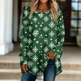 thumbnail image 2 of KHONTS Christmas Long T Shirts for Women Long Sleeve Crewneck Xmas Graphic Oversized Tees Fashion Loose Pullover Tops 07-Green XXXXL, 2 of 5