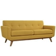 thumbnail image 4 of Modway Engage Causeuse Moderne Rembourrée en Tissu, Jaune Agrumes, 4 of 5