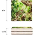 thumbnail image 3 of POGLIP Rainforest Cheetah Set of 6 Coaster for Drinks, Absorbent Ceramic Stone Coasters Cup Mat with Cork Base for Home Kitchen Room Coffee Table Bar Decor, 3 of 4