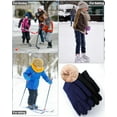 thumbnail image 5 of 2 Pairs Kids Fleece Lined Gloves Winter Thick Warm Thermal Cable Knit Gloves for 6-10 Years Boys Girls, 5 of 6