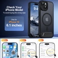 thumbnail image 2 of Funda AMILIFECASES para iPhone 15 de 6,1" con MagSafe y soporte, negra, 2 of 8