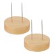 thumbnail image 3 of Doll Display Rack 2Pcs Figure Stand Stable Support Light Brown For Children's Dolls, 3 of 4