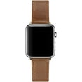 thumbnail image 2 of Apple Watch Bands Genuine Leather Replacement Wrist Strap Compatible for iWatch Series 6/SE/5/4/3/2/1, Nike+, Sports, Edition (Honey Brown, 38/40 mm), 2 of 8