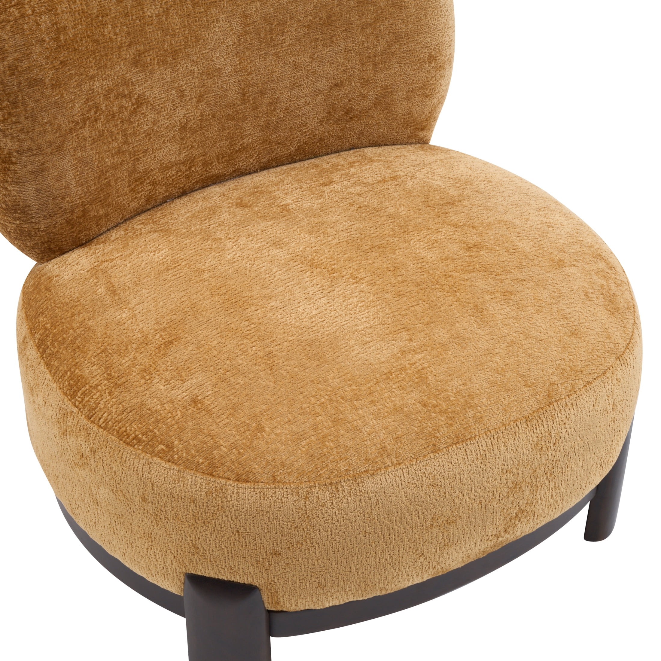 Christopher Knight Home Modern Upholstered Armless Accent Chair with Wood Legs, Wide Seat, Pumpkin Yellow, Set of 2