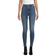 thumbnail image 2 of Time and Tru Women's High Rise Curvy Skinny Jeans, Available in Regular and Short Inseams, Sizes 0-22, 2 of 6