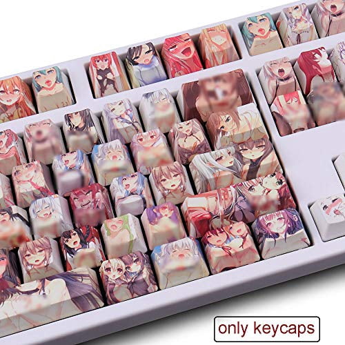 108 Key PBT Dye-Sublimation Japanese Anime Keycaps - OEM Profile For Cherry MX Switches (Colorful Set)