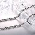 thumbnail image 3 of Cadena de joyería de acero inoxidable con forma de perla cuadrada, accesorios colgantes de acero de titanio para hombres y mujeres, 3 of 3