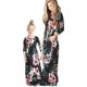 thumbnail image 3 of WIWIQS Verano Lindo Mamá y Yo Boho Rayas Chevron Maxi Vestidos, 3 of 5