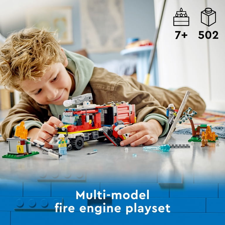 LEGO Fire Command Unit 60374, Rescue Fire Engine Toy Set, Kids