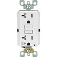 thumbnail image 1 of Leviton GFTA2-W SmartlockPro Self-Test Slim GFCI with Audible Trip Alert, Wallplate Included, 20 Amp, White, 1 of 10