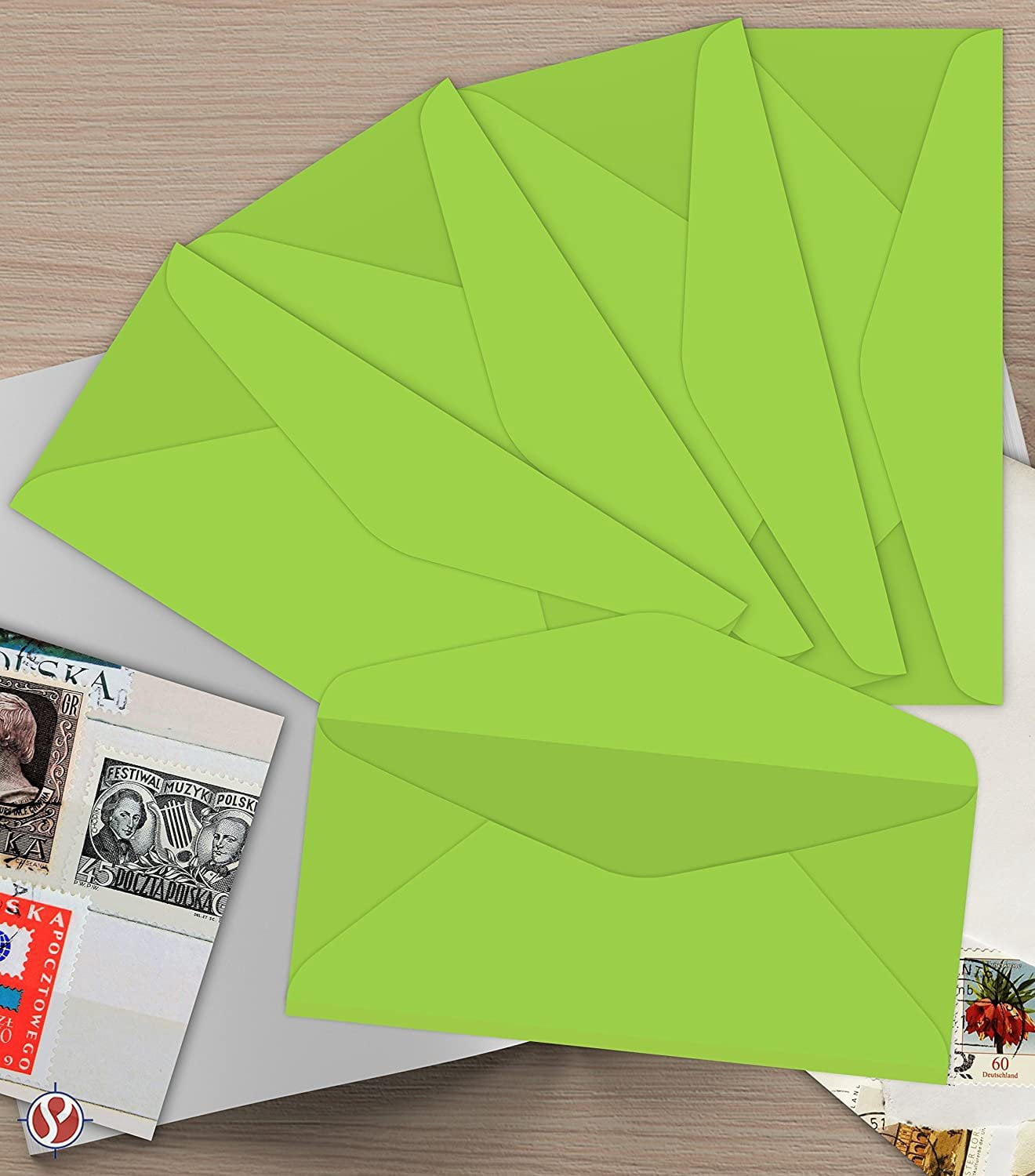 Lime Green Bright Color #10 Envelopes - Great for Mailing Letters, Business Memos, Invitations, Invoices, Bills | 4 1/8" x 9 1/2" | 50 Envelopes