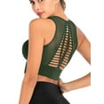 thumbnail image 6 of FANNYC 1/2 Pcs High Impact Sports Bra For Women Mesh Openwork Bra Athletic Workout Tank Tops Longline Yoga Tops Stretch Padded Racerback Sports Bras For Running Active Gym Fitness, 6 of 7