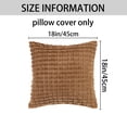 thumbnail image 5 of Unique Bargains 4 Pcs Checkered Faux Fur Plush Throw Pillow Covers Home Decor Pillowcases Brown 18" x 18", 5 of 6
