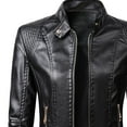 thumbnail image 4 of Leather Jackets for Women Zpanxa Women Faux Leather Moto Biker Short Coat Jacket, Plus Size Short Lightweight Motorcycle Biker Jacket, Fitted Slim Jackets Coat Black XL, 4 of 4