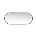 thumbnail image 6 of Elegant Decor Metal Frame Oval Mirror 30x72 Inch in Black, 6 of 12