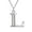 L, variant on harmtty Initial Necklace 26 Letters Rhinestones Unisex Electroplated Necklace for Mothers Day,S