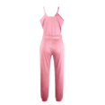 thumbnail image 3 of Aayomet Dressy Jumpsuits For Women Womens Casual Loose Sleeveless Spaghetti Strap Wide Leg Pants Jumpsuit Rompers,Pink L, 3 of 4