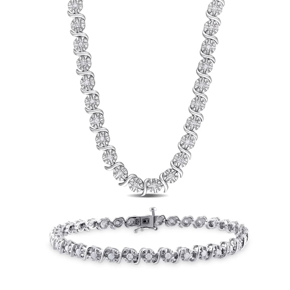 Everly Women's Diamond Sterling Silver Bracelet Jewelry Set