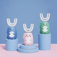 thumbnail image 1 of Cepillo de dientes eléctrico automático para niños con carga USB, diseño de dinosaurio sónico en forma de U, ideal para el cuidado de los dientes., 1 of 2