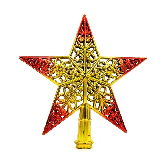 Openwork star of the Christmas tree - Red Gold, Tips of the Christmas tree Top star of the Christmas tree