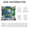 thumbnail image 5 of Creowell Blue Hydrangea Throw Pillow Covers Chinoiserie Ginger Jar Vintage Floral Outdoor Grandmillenial Lumbar Decorations Decorative Throw Pillows Cases for Home Living Room Couch Decor 18x18in, 5 of 5