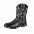 thumbnail image 1 of Men's Classic Western Cowboy Boots with Intricate Embroidery - Square Toe Roper Boots for Riding, Work & Casual Wear - Durable Leather-Look Boots with Cushioned Insole, 1 of 6