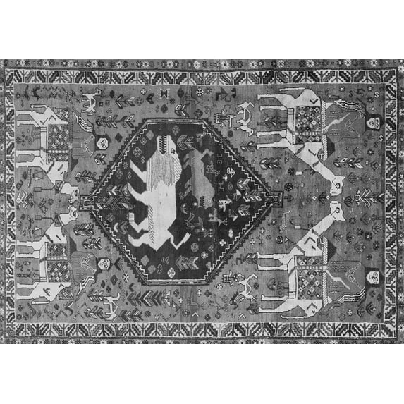 Ahgly Company Indoor Rectangle Persian Gray Traditional Area Rugs, 2' x 4'