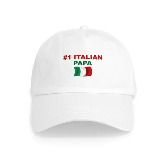 CafePress - #1 Italian Papa Cap - Adjustable 100% Brushed Unisex Casual Cotton Baseball Cap, Beige, 1