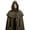 Green, variant on Virmaxy Halloween Costume Men's Faux Suede Hooded Cowl Costume Medieval Monk Priest Shoulder Cape with Buckle Straps for Halloween Cosplay Red